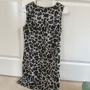 Vince Camuto black and gray leopard dress